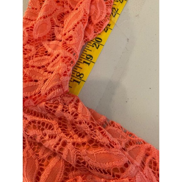 Studio One New York Orange Lace Dress Size 8 - Picture 8 of 11